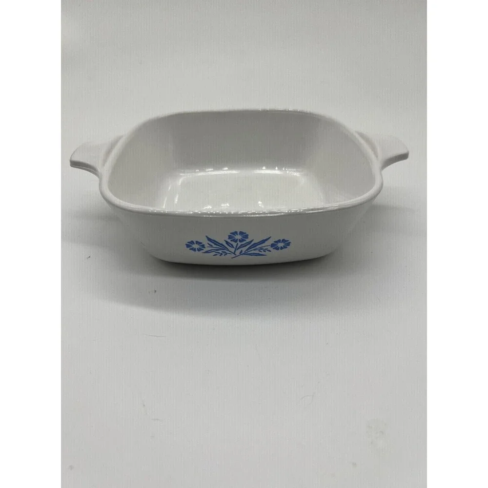 Vintage CorningWare Cornflower Baking Dish P-41-B 1 3/4 Cup White Blue USA
